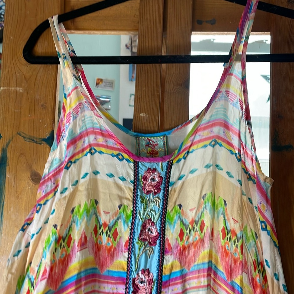 JOHNNY WAS TAHLEAH DRESS SMALL colorful floral floaty flowy comfy - Picture 6 of 14